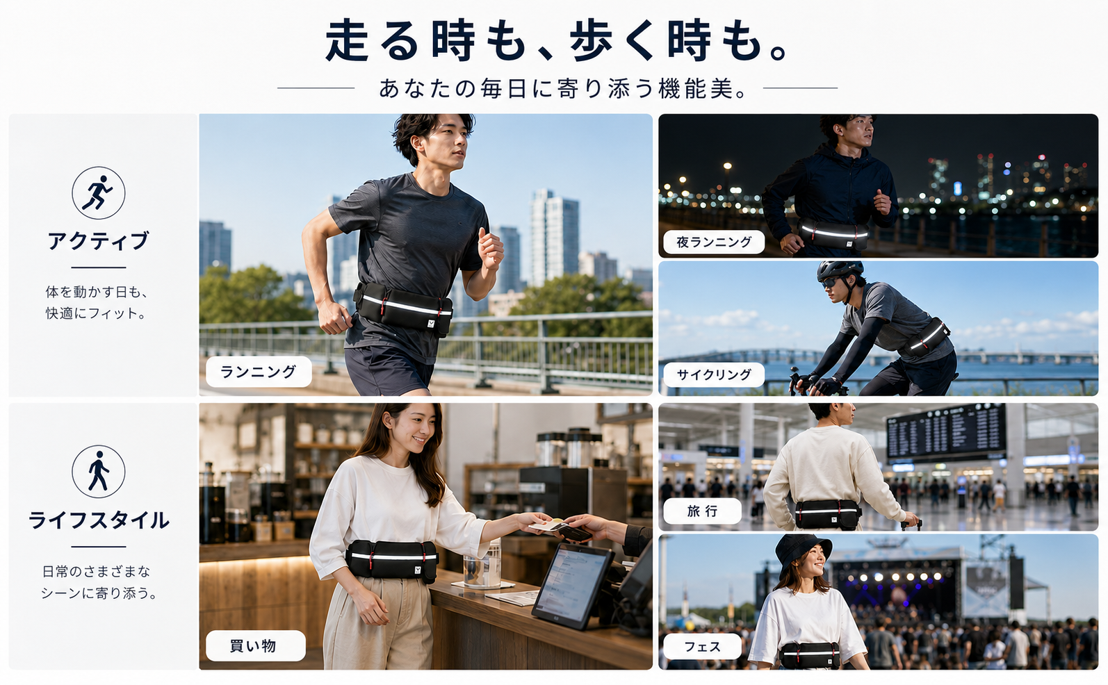 走る時も、歩く時も